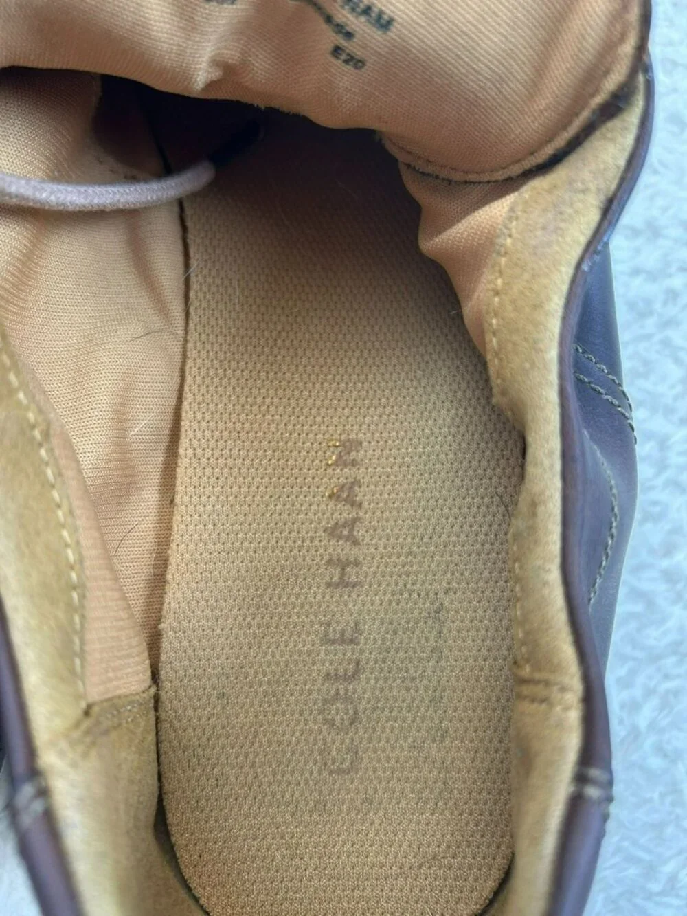 Cole Haan Mens Leather Lace-Up Brown Shoes Size 11M Round Toe Pre-Owned